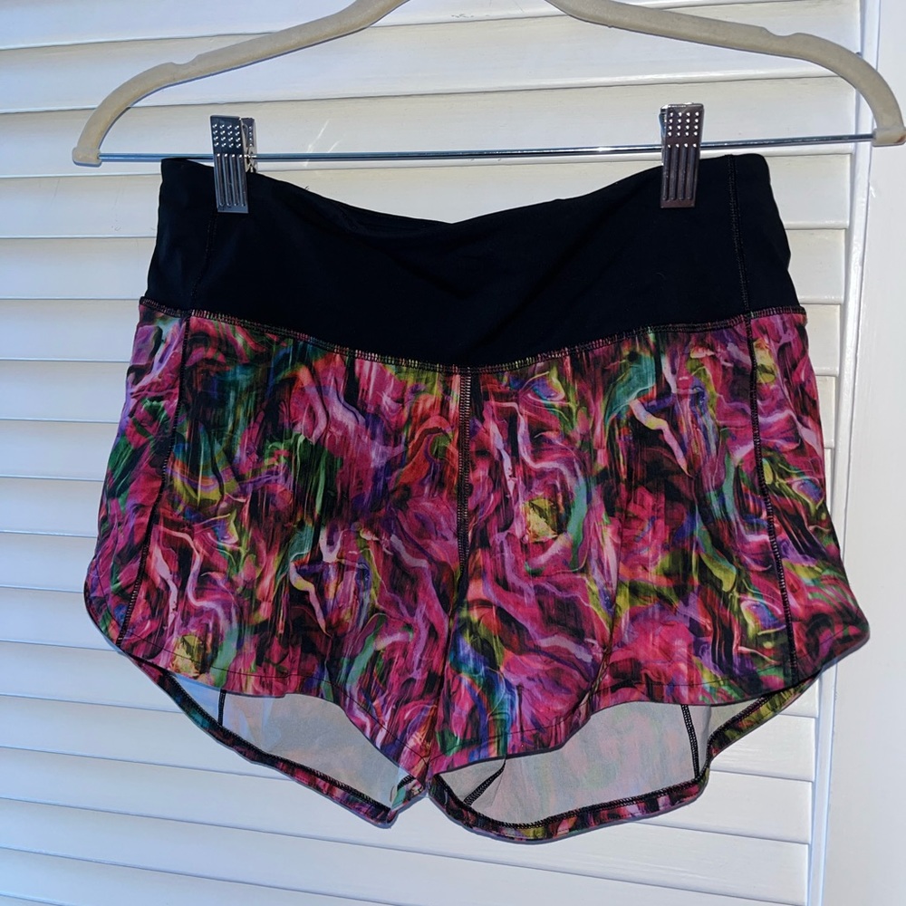 LuluLemon Colorful Speed Up shorts!